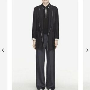 Rag & Bone Gabrielle silk double-breasted blazer 2 XS black tuxedo New York